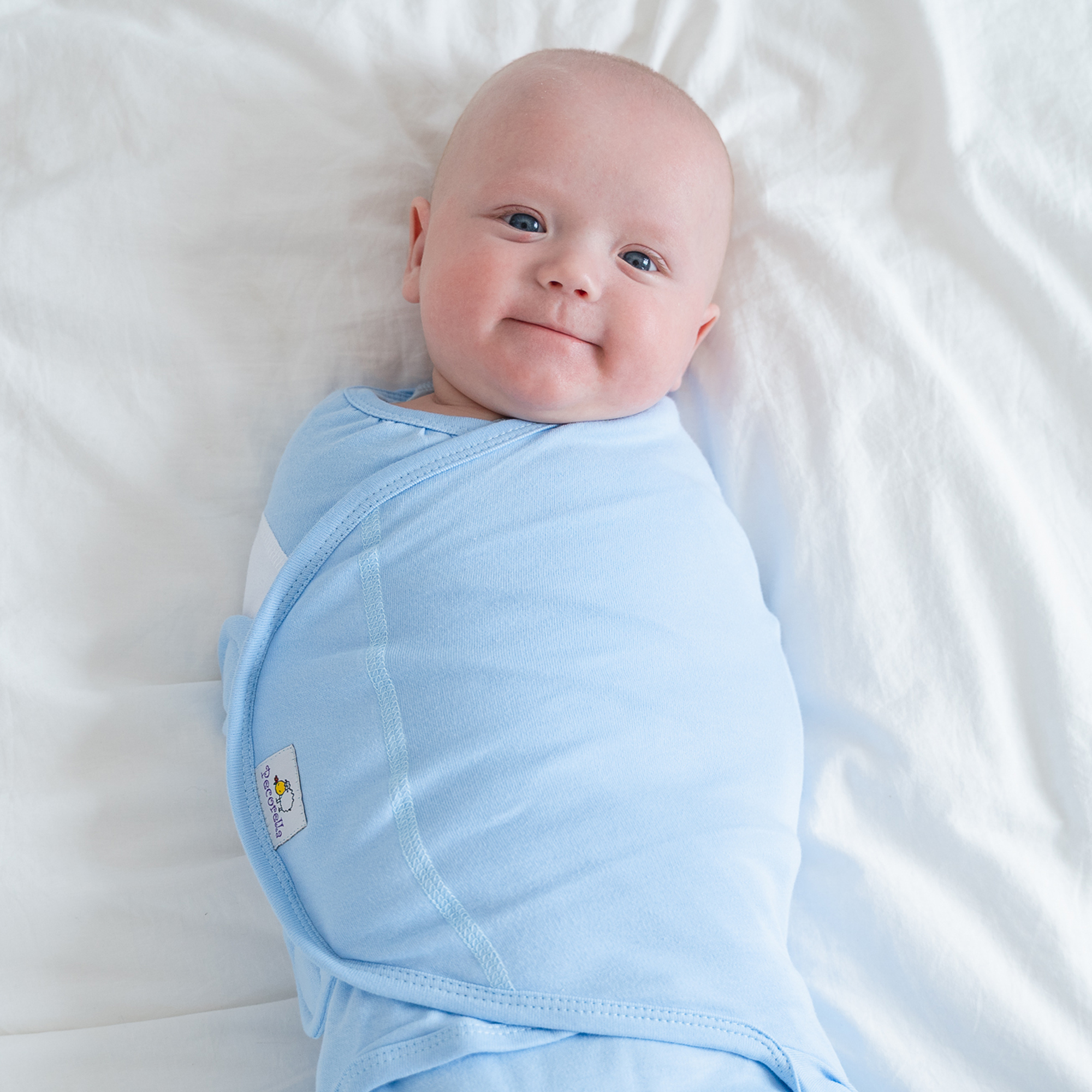 Пеленка Pecorella SwaddleFun на липучках L 4.5-8.5кг Ocean Blue - фото 7