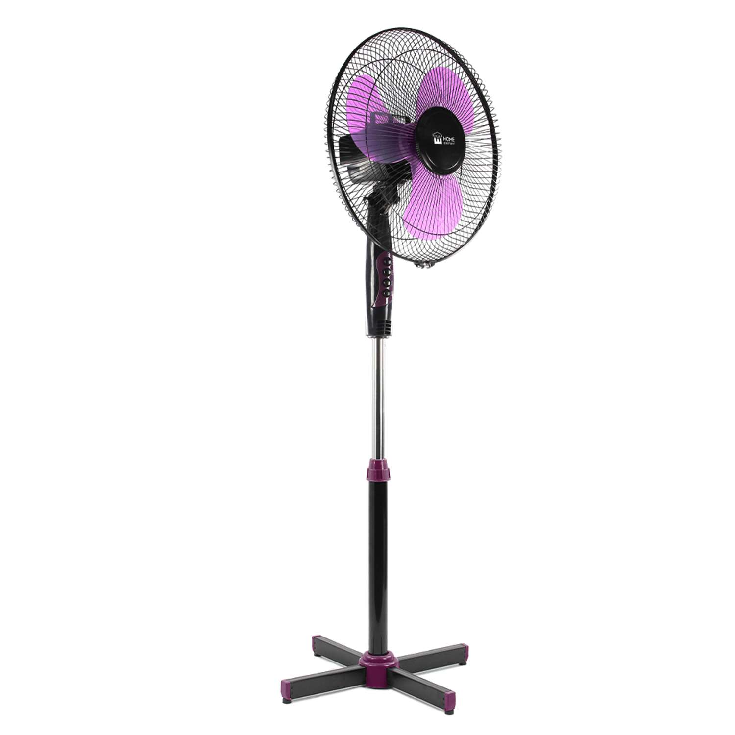 Вентилятор напольный HOME ELEMENT HE-FN1204 черный фиолетовый - фото 13
