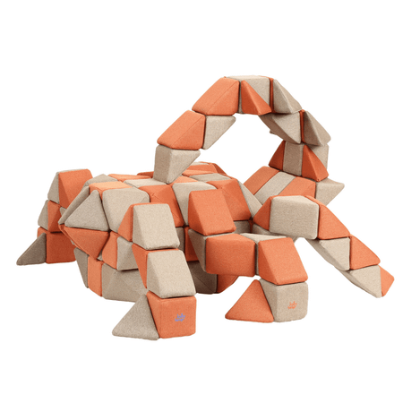 Магнитный конструктор JollyHeap Мягкие кубики Белый-Оранжевый Basic 1525 100 штук