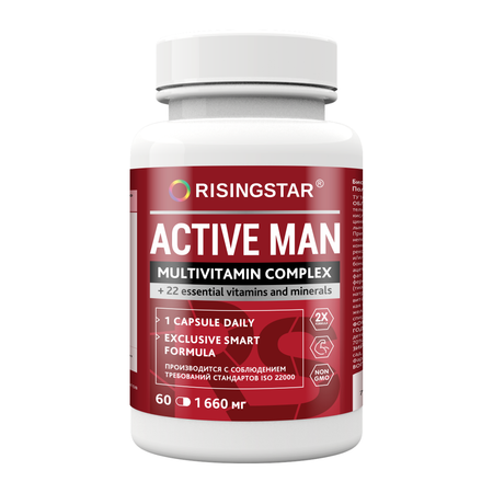 БАД Risingstar Мультивитаминный комплекс усиленная формула для мужчин 60 таблеток