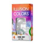 Контактные линзы ILLUSION colors shine grey на 3 месяца -1.00/14/8.6 2 шт.