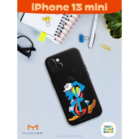 Силиконовый чехол Mcover для смартфона Apple iPhone 13 mini Союзмультфильм Пес и контрабас