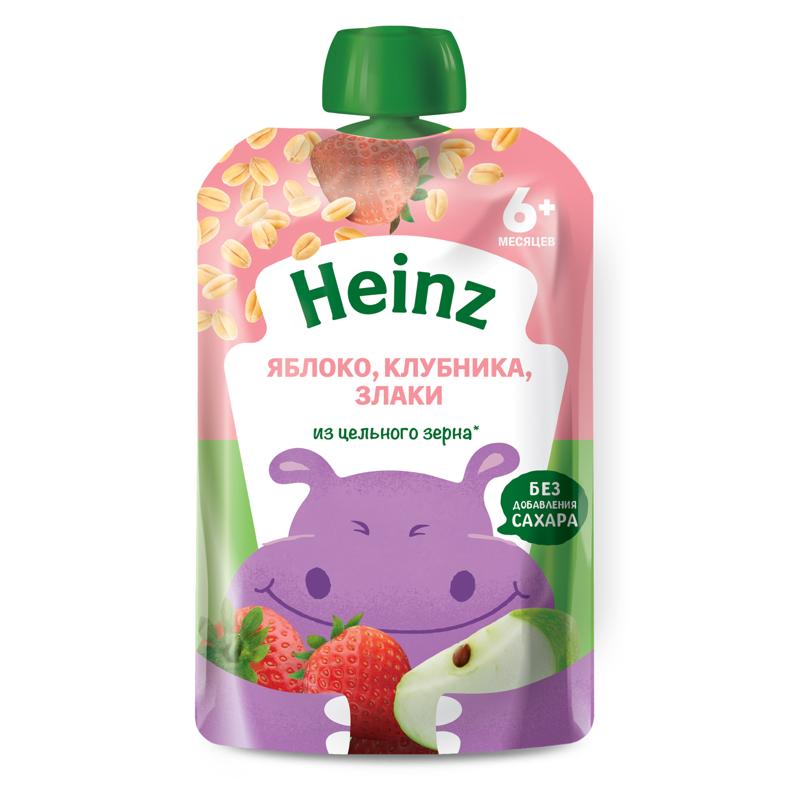 Пюре Heinz яблоко-клубника-злаки пауч 90г с 6месяцев - фото 8