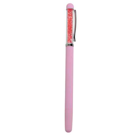 Ручка Sima-Land гелевая 0.5 мм синяя «Стразы розовые»