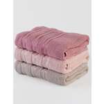 Набор полотенец 3 шт 50х90 см ATLASPLUS светло-розовый розовый серый