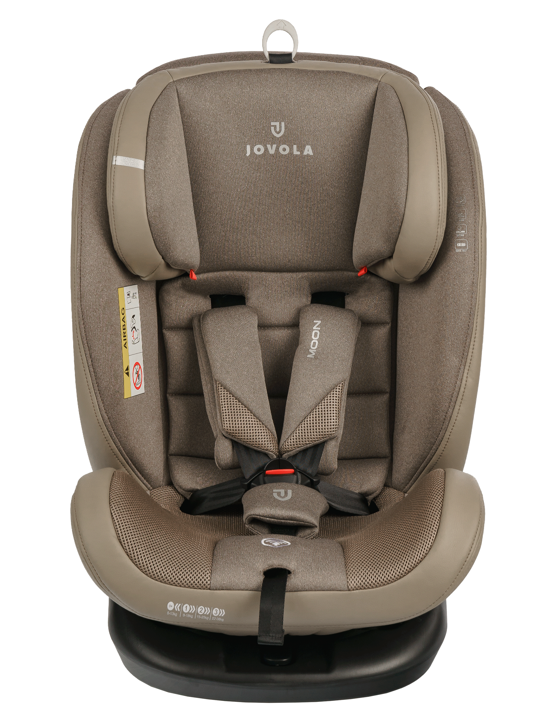 Автокресло JOVOLA MOON ISOFIX группа 0+1+2+3 (0-36 кг) бежевый - фото 14