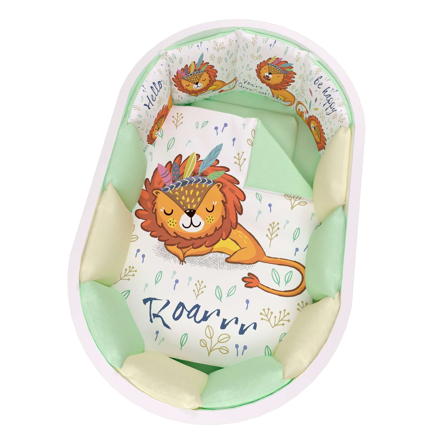 Комплект постельного белья Amarobaby Baby Lion 6предметов Салатовый - фото 2