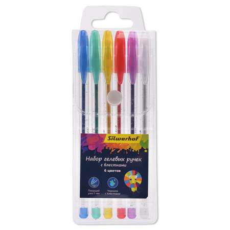 Ручки Silwerhof Цветландия гелевые 6 цветов