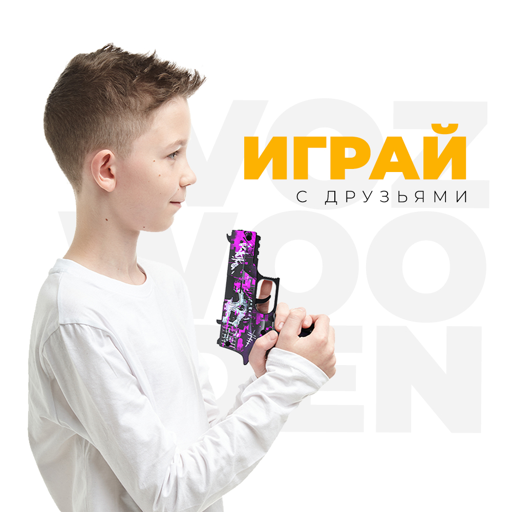 Игрушечный пистолет VozWooden P350 Райдер деревянный - фото 6