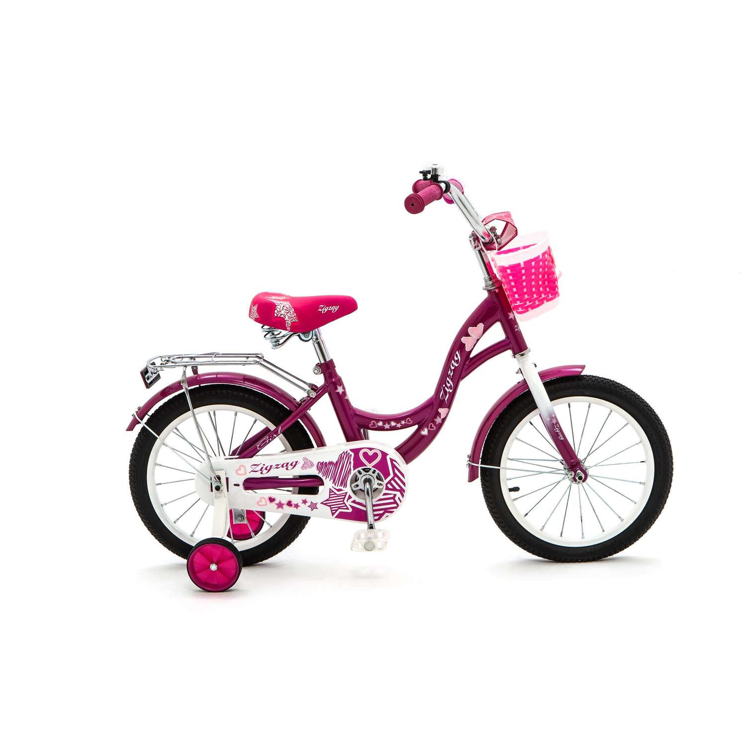 Велосипед ZigZag GIRL малиновый 16 дюймов - фото 2