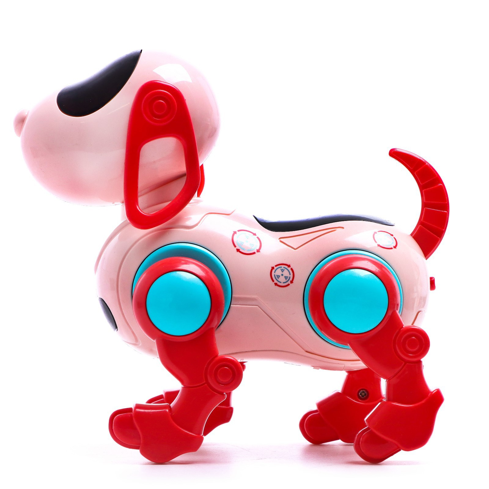 Собака IQ BOT DOG ходит поёт работает от батареек цвет розовый - фото 2