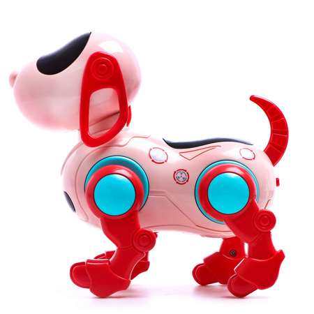 Собака IQ BOT DOG ходит поёт работает от батареек цвет розовый