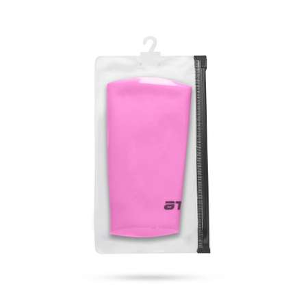 Шапочка для плавания LC-04 Atemi для длинных волос силикон объём 56-64 см цвет розовый