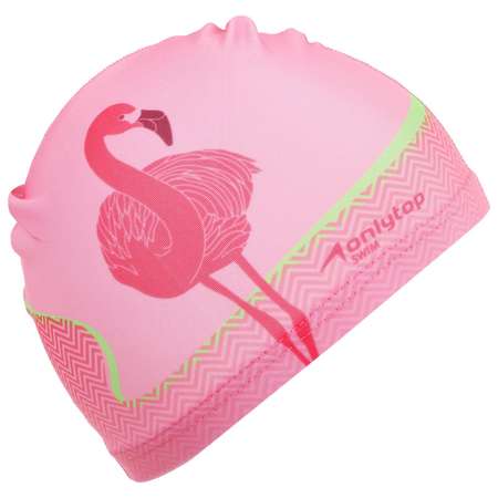 Шапочка для плавания ONLITOP детская «Фламинго». тканевая. обхват 46-52 см