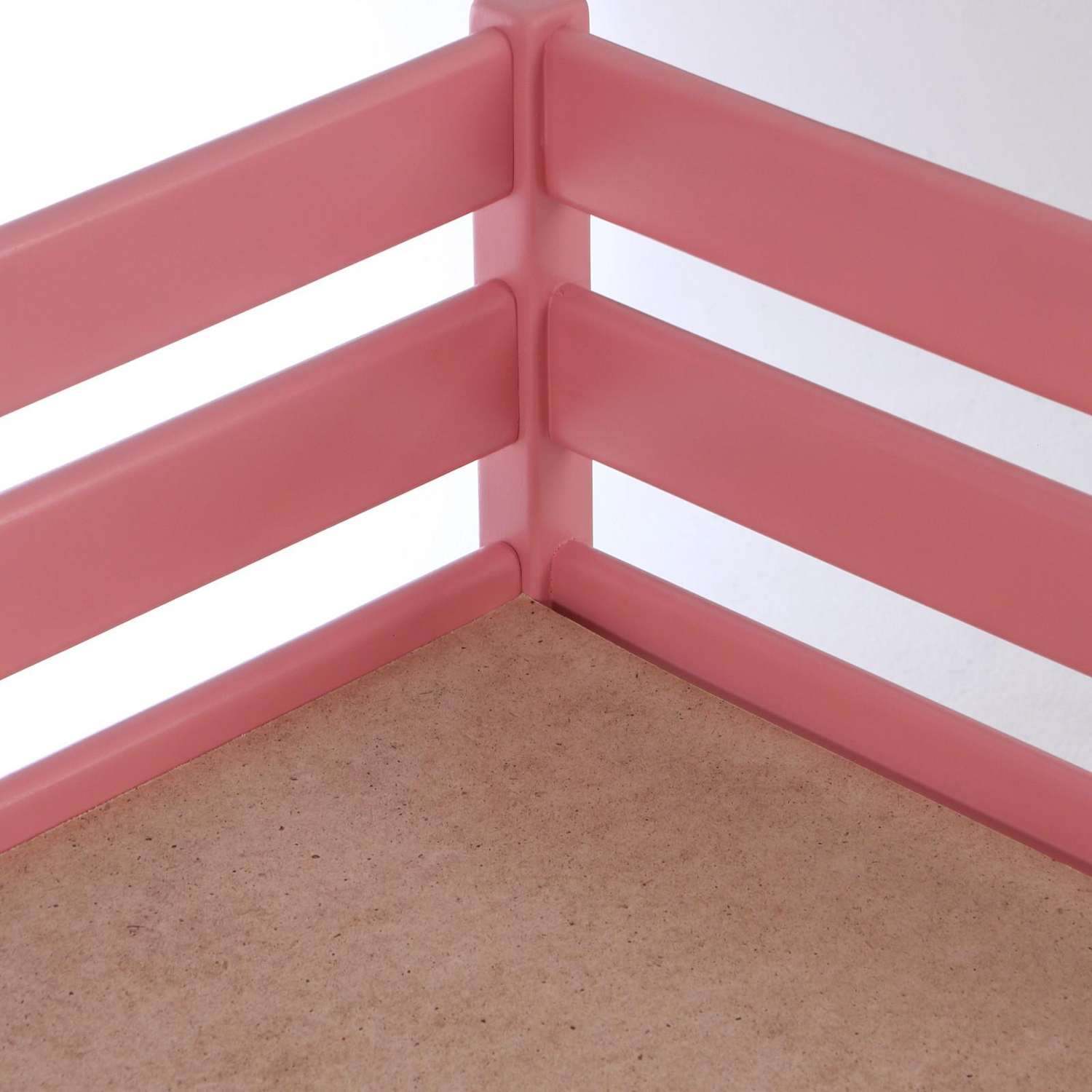 Кровать Клик Мебель Сева спальное место 1600х800 цвет Розовый пастельный Массив Берёзы - фото 3