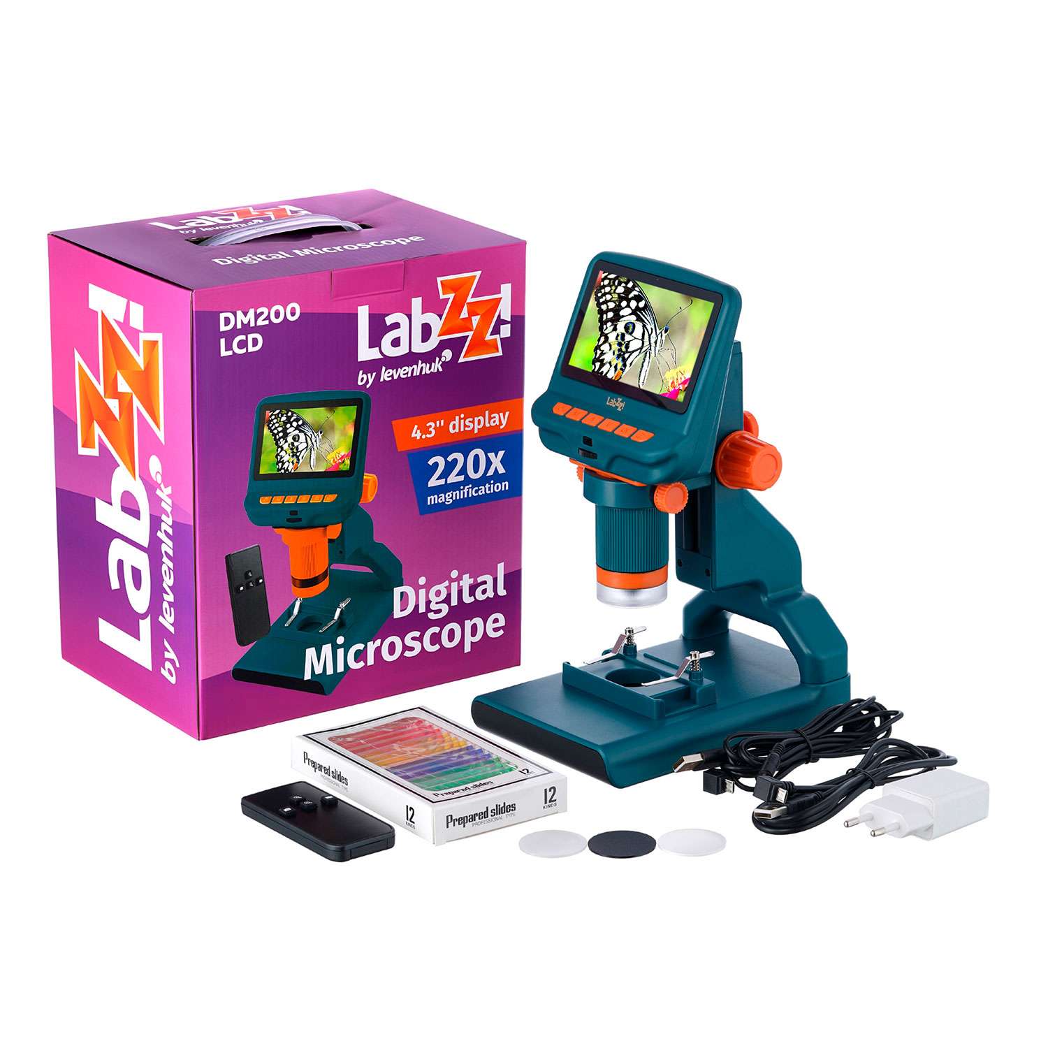 Микроскоп цифровой Levenhuk LabZZ DM200 LCD - фото 2