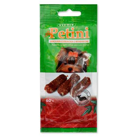 Лакомство для собак TITBIT Petini Колбаски с ягненком 60 г