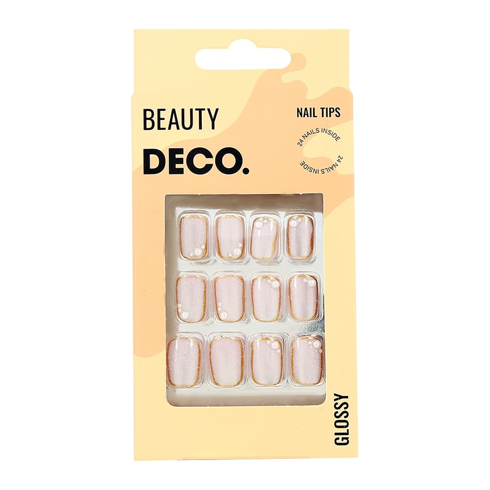 Накладные ногти DECO. Glossy pearl 24 шт + клеевые стикеры 24 шт - фото 3