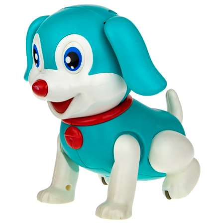 Робот собака Веселый щенок 1TOY Дружок умная интерактивная музыкальная игрушка бирюзовый