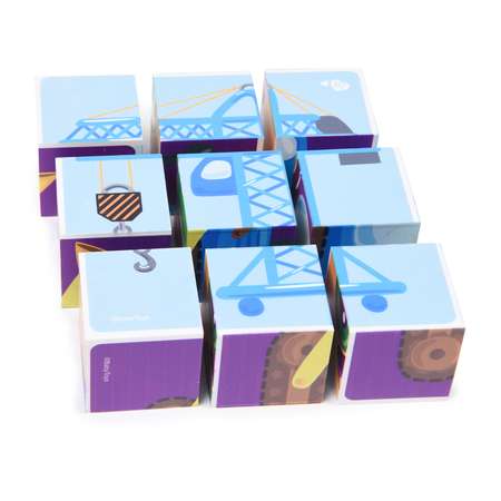 Кубики Десятое королевство BabyToys На стройке 9шт 3533