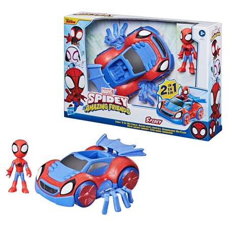 Набор игровой SPIDEY AND HIS AMAZING FRIENDS Паучок Спайди и транспорт 2в1 F19445X0