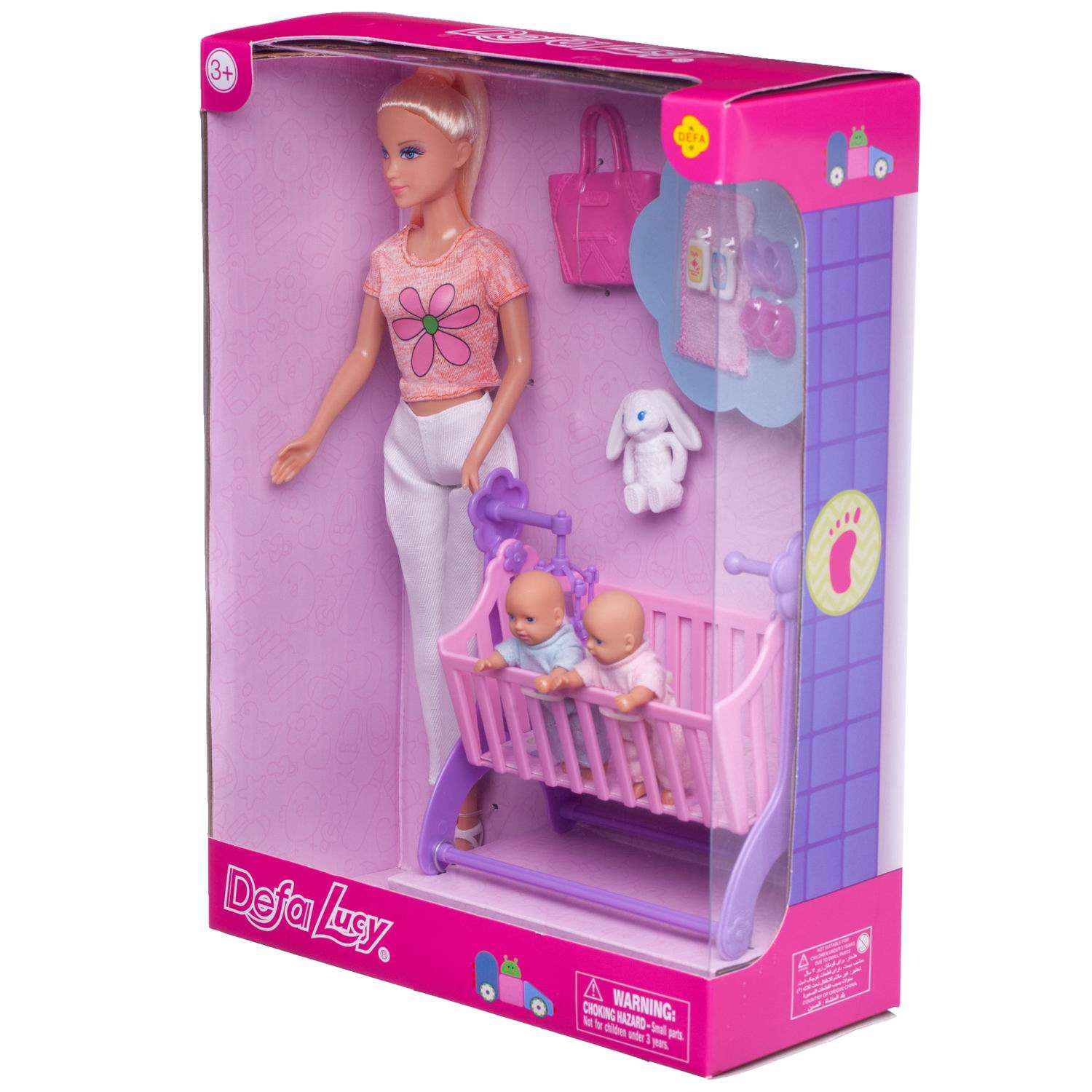 Игровой набор ABTOYS Куклы Мама с малышами и игровыми предметами 8359d/цветок - фото 2