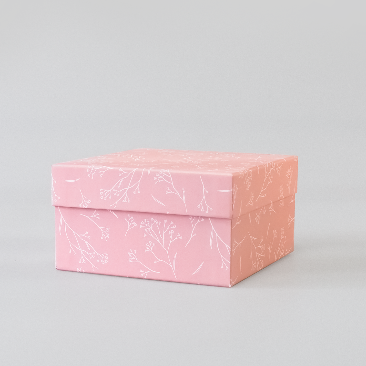 Коробка подарочная Cartonnage крышка-дно Соцветие белый розовый - фото 3