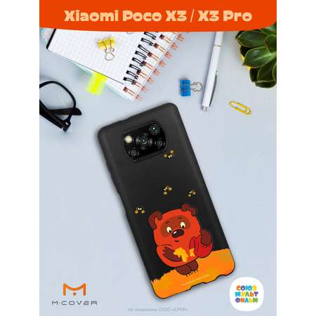 Силиконовый чехол Mcover для смартфона Poco X3 Pro Союзмультфильм Медвежонок и мед