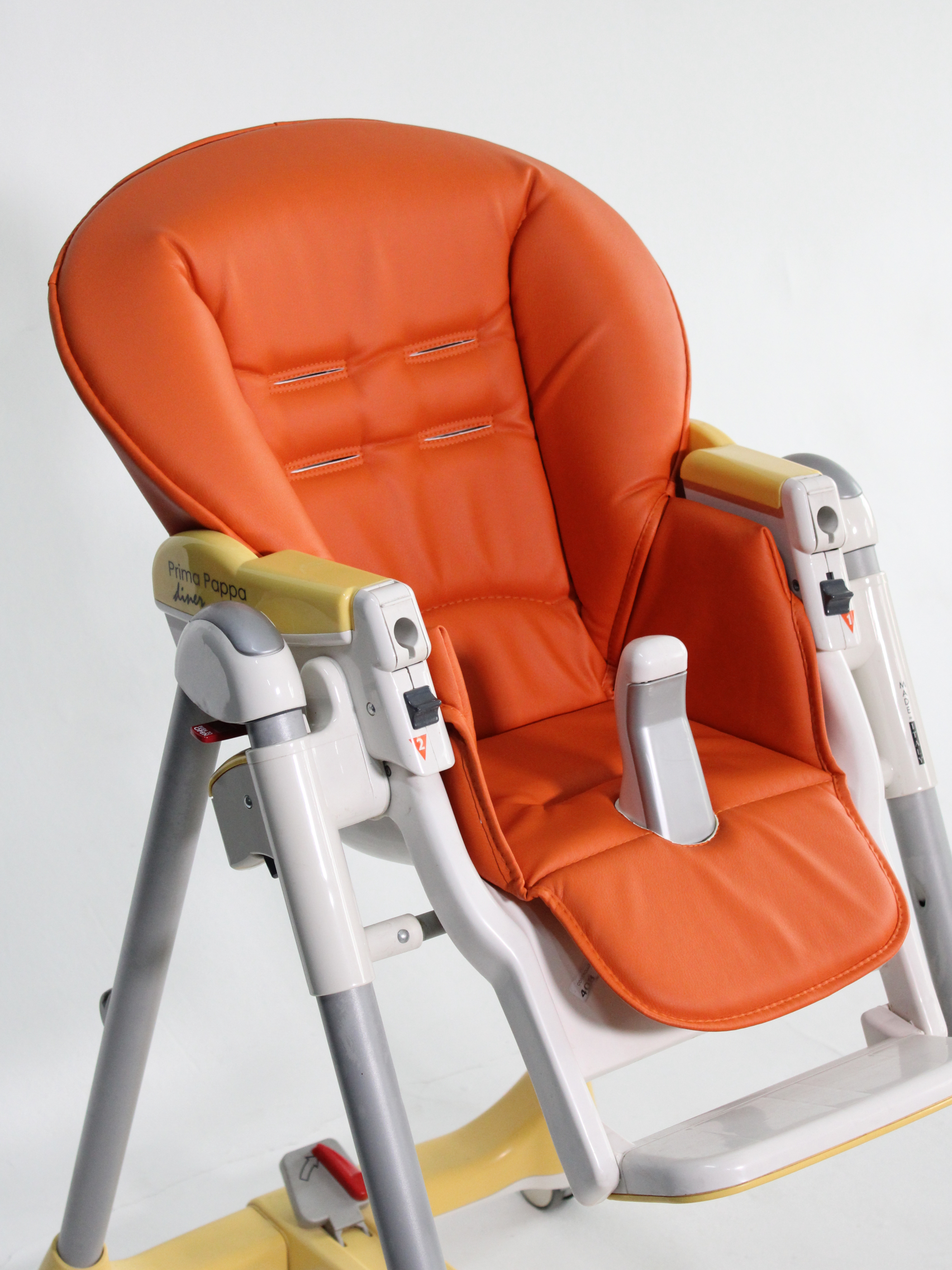 Чехол из экокожи Чехольчик ОК на стульчик для кормления Peg perego Prima Pappa Diner оранжевый - фото 3