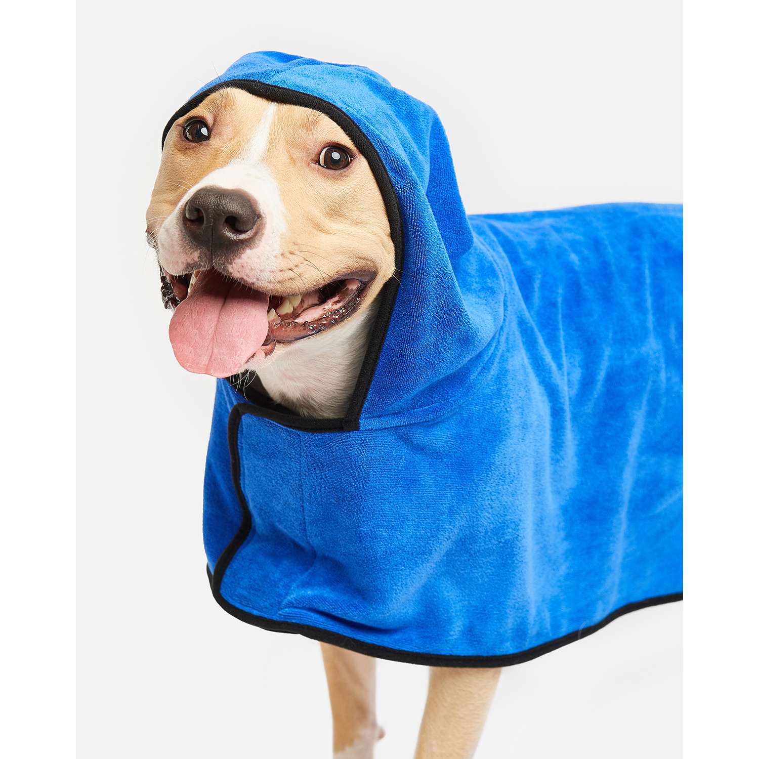 Полотенце-халат для собак Zoozavr 60см Синий - фото 7