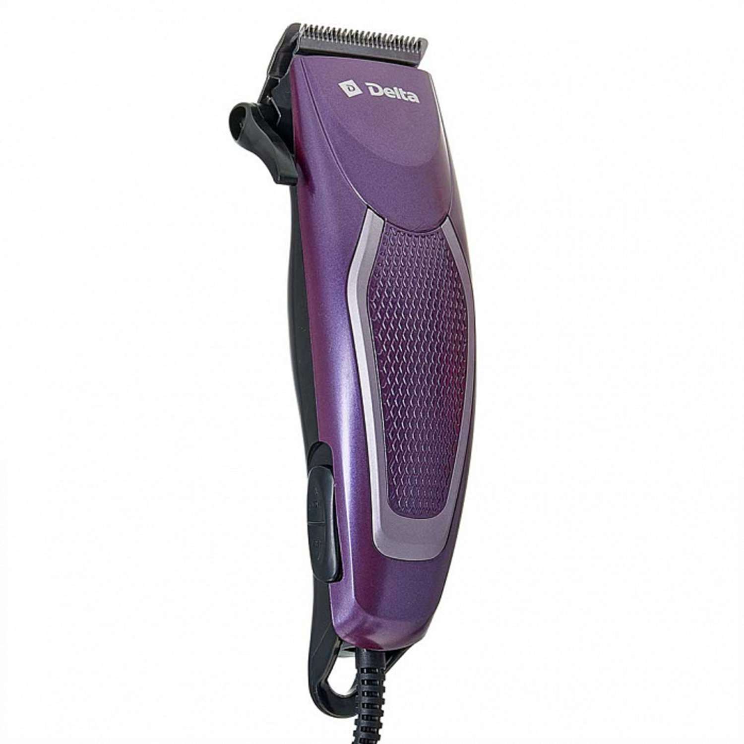Машинка для стрижки волос Delta DL-4067 фиолетовый 10Вт 4 съемных гребня - фото 1