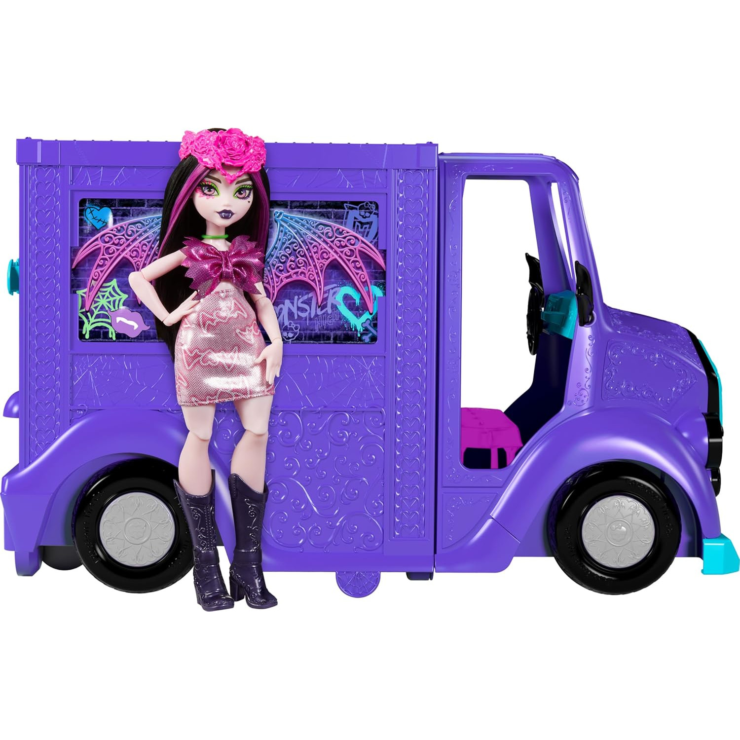 Игровой набор Monster High Fangtastic Food Truck с куклой HXH83 HXH83 - фото 1