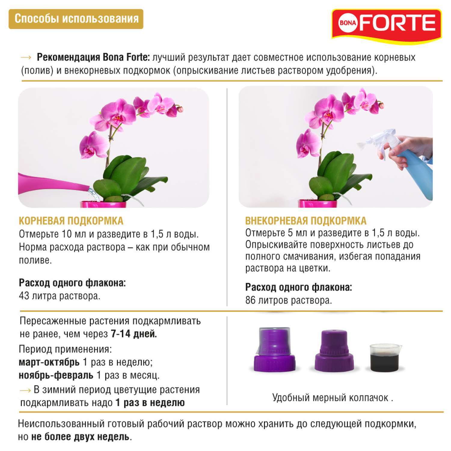 Жидкое удобрение Bona Forte органо-минеральное Здоровье Для орхидей 285 мл - фото 5