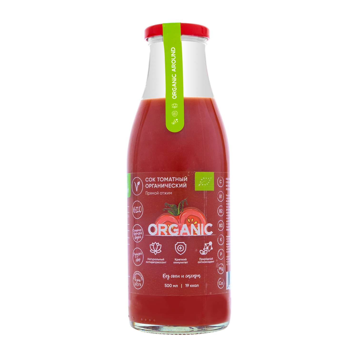Сок томатный Organic Around органический прямого отжима 500 мл - фото 1
