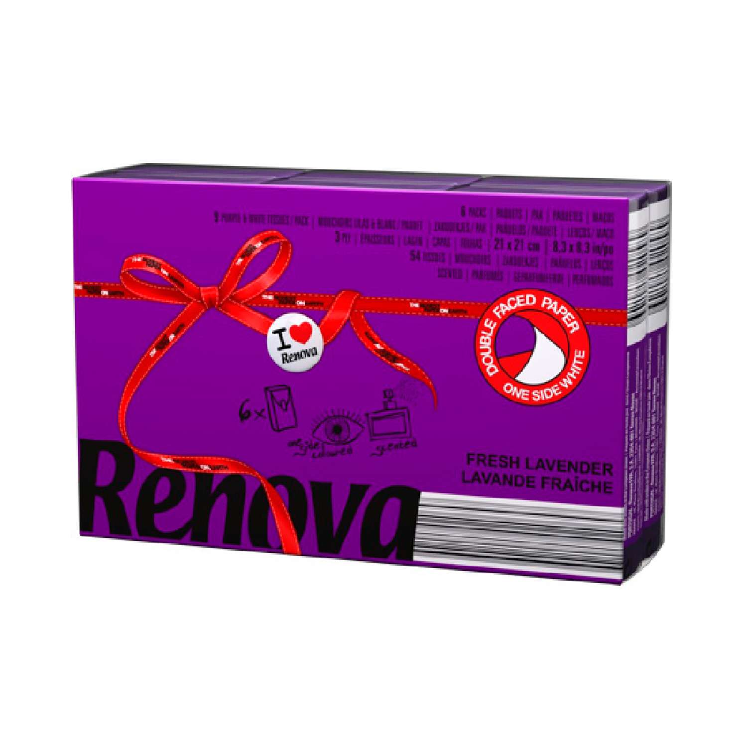 Бумажные платочки Renova Red Label Lavanda Lilas 6 шт - фото 1