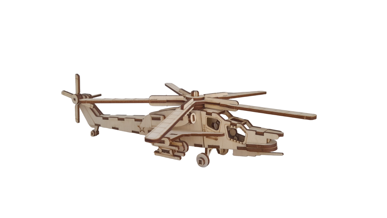 Сборная модель конструктор Чудо-Дерево Вертолет МИ-28 - фото 1