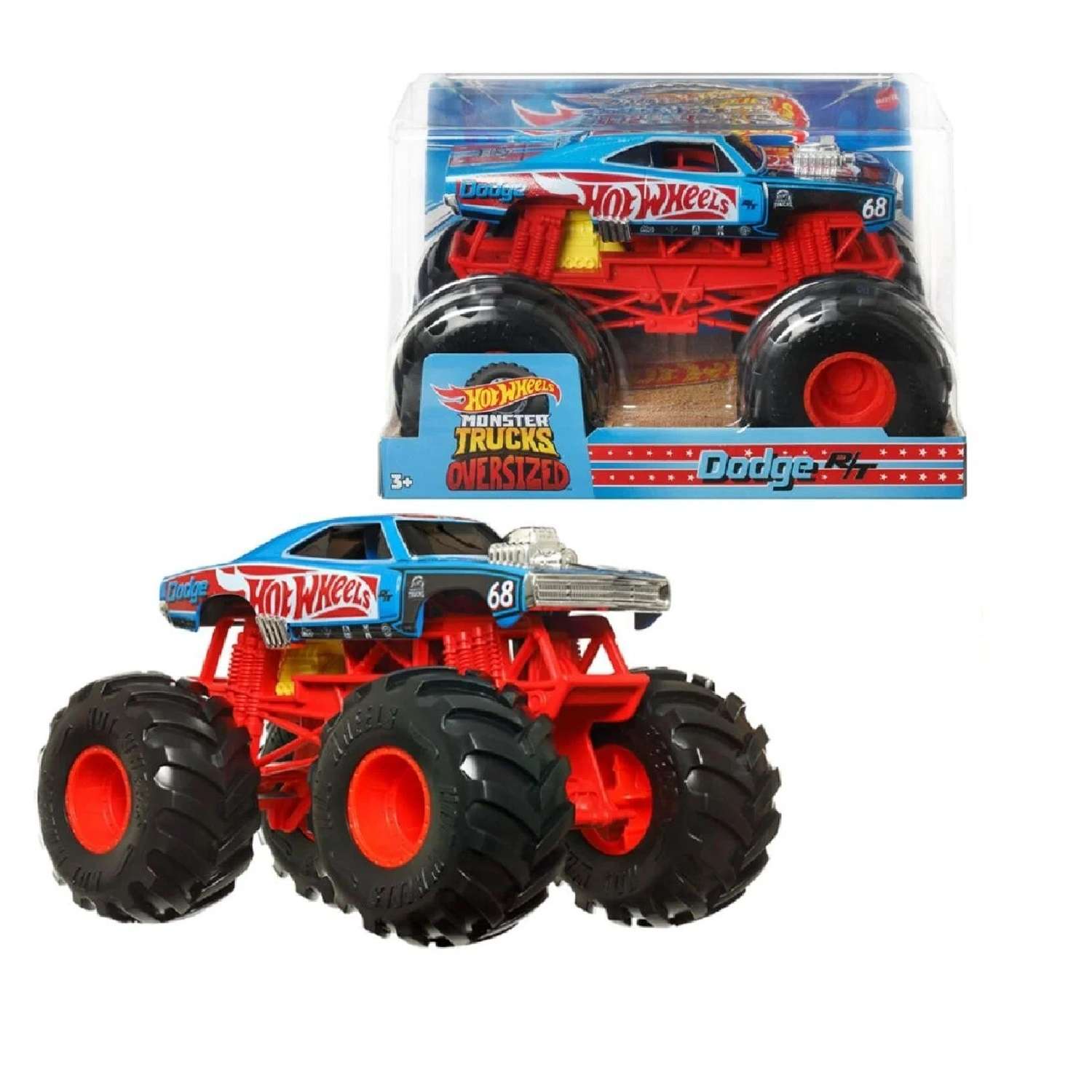 Машинка Hot Wheels Monster Tracks 1:24 Dodge HKM56 FYJ83 - фото 1