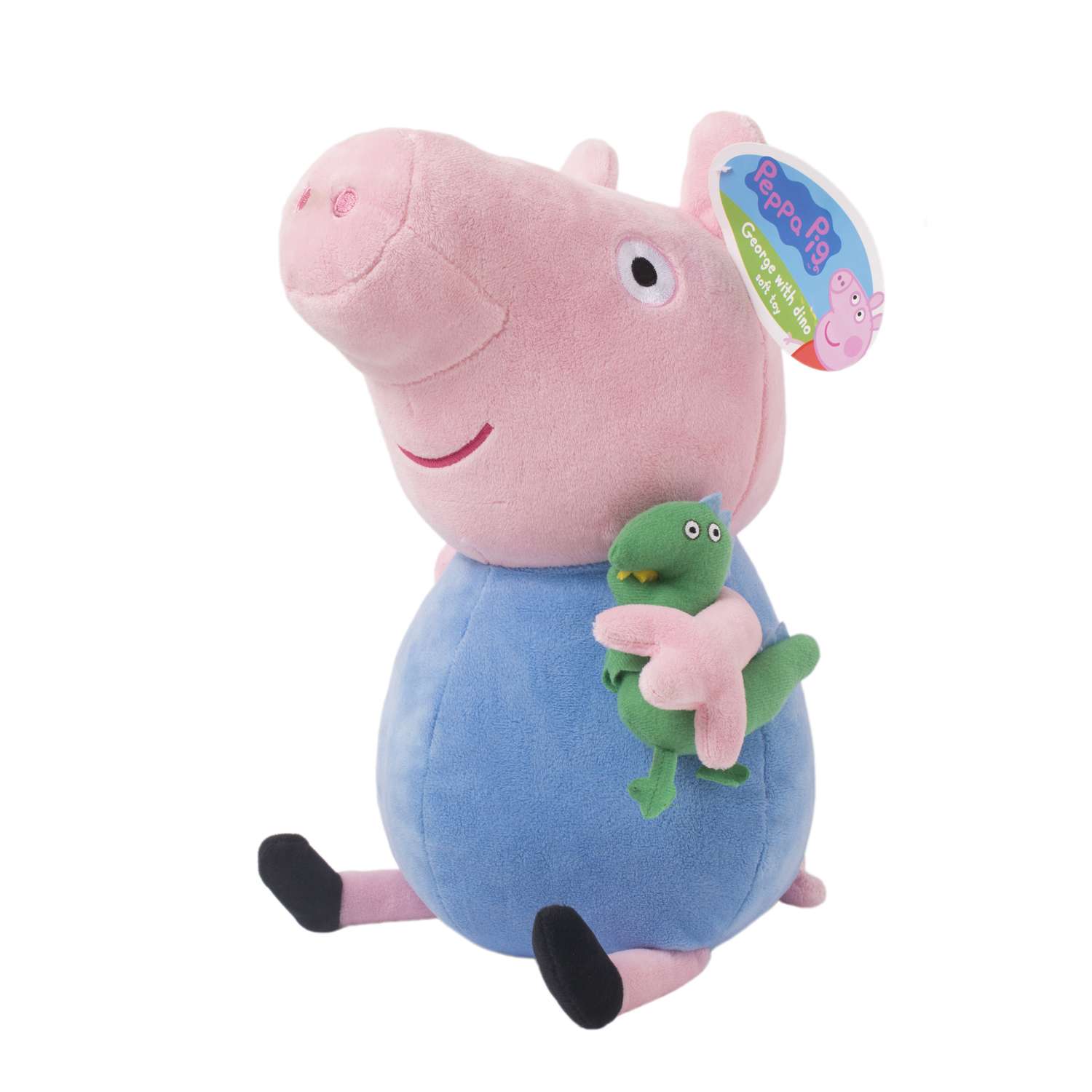 Мягкая игрушка Свинка Пеппа Pig Джордж с динозавром 40 см - фото 4