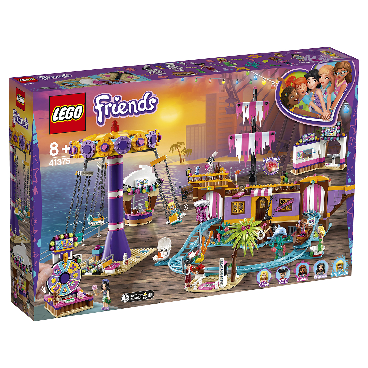 Конструктор LEGO Friends Прибрежный парк развлечений 41375 купить по цене  4999 ₽ в интернет-магазине Детский мир