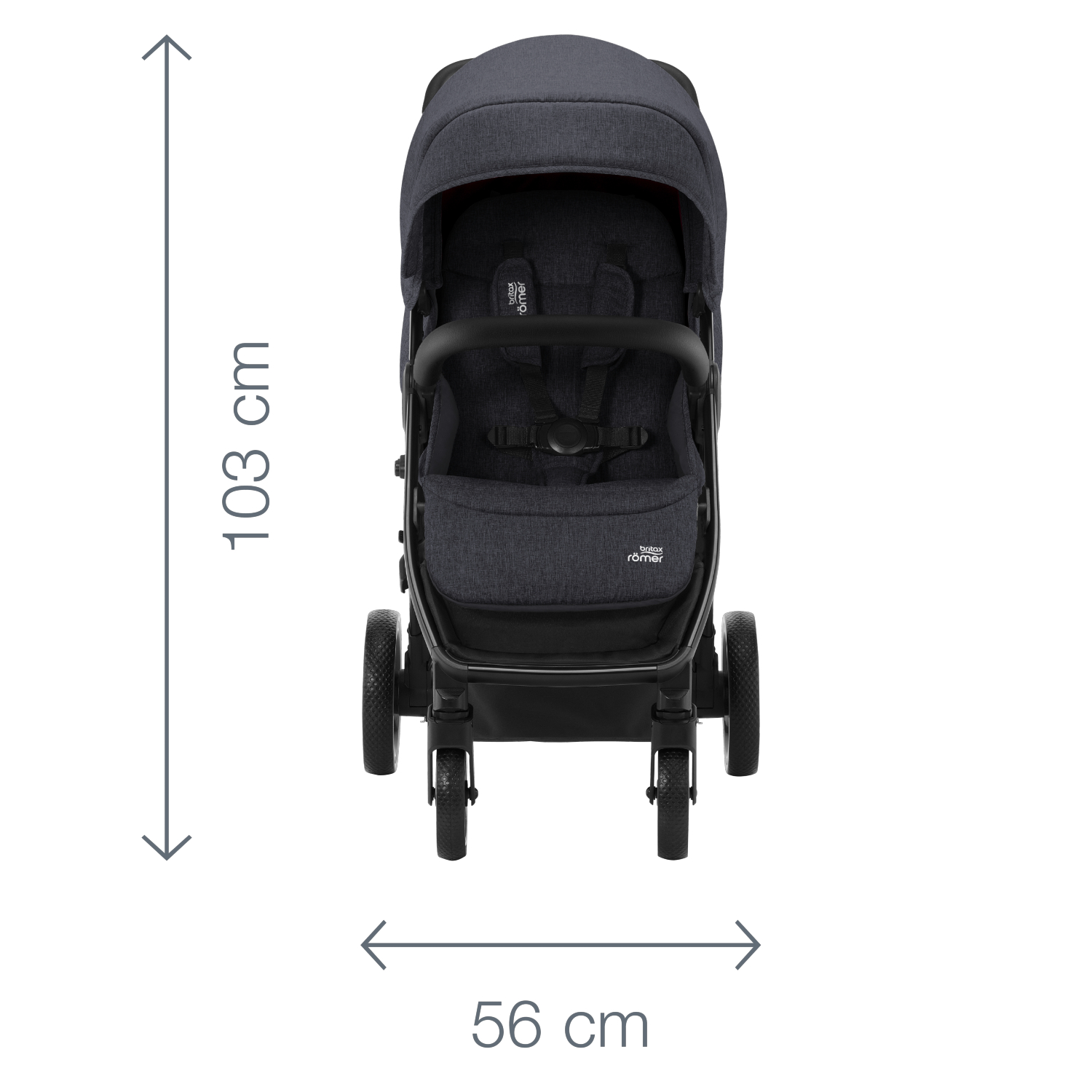 Коляска Britax Roemer B-Agile R Navy Ink-brown - фото 7