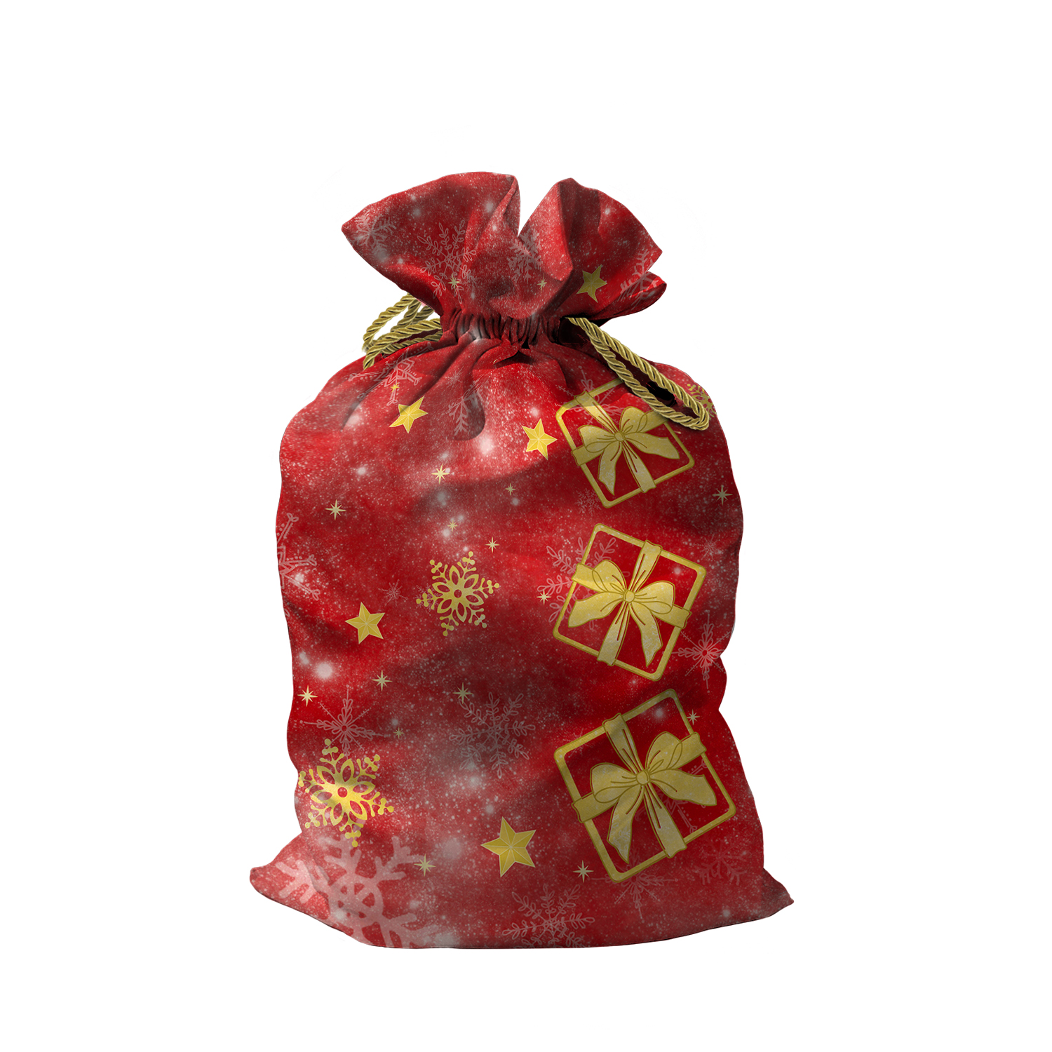 Мешок для подарков sfer.tex Деда Мороза 28х42 см красный - фото 1