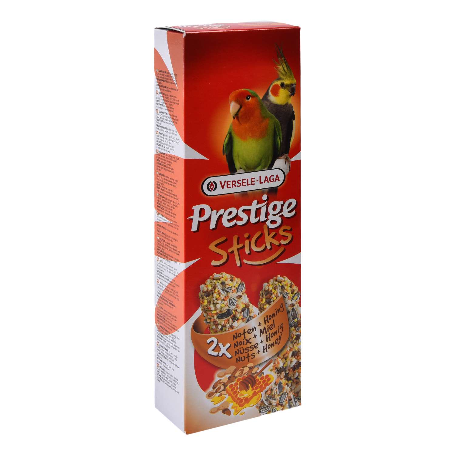 Лакомство для попугаев Versele-Laga Prestige средних Палочки с орехами и медом 70г 2шт - фото 1