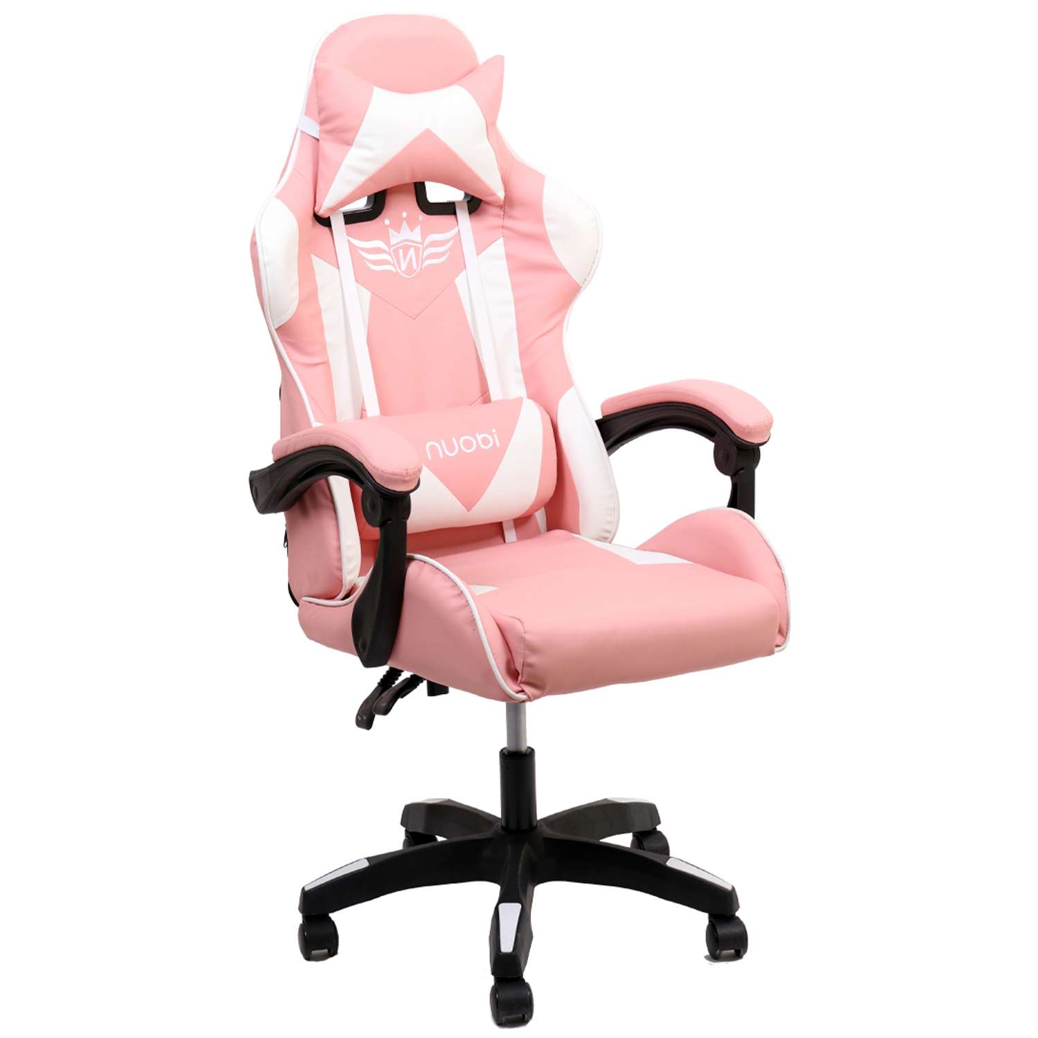 Игровое кресло Nuobi Розовый белый - фото 1