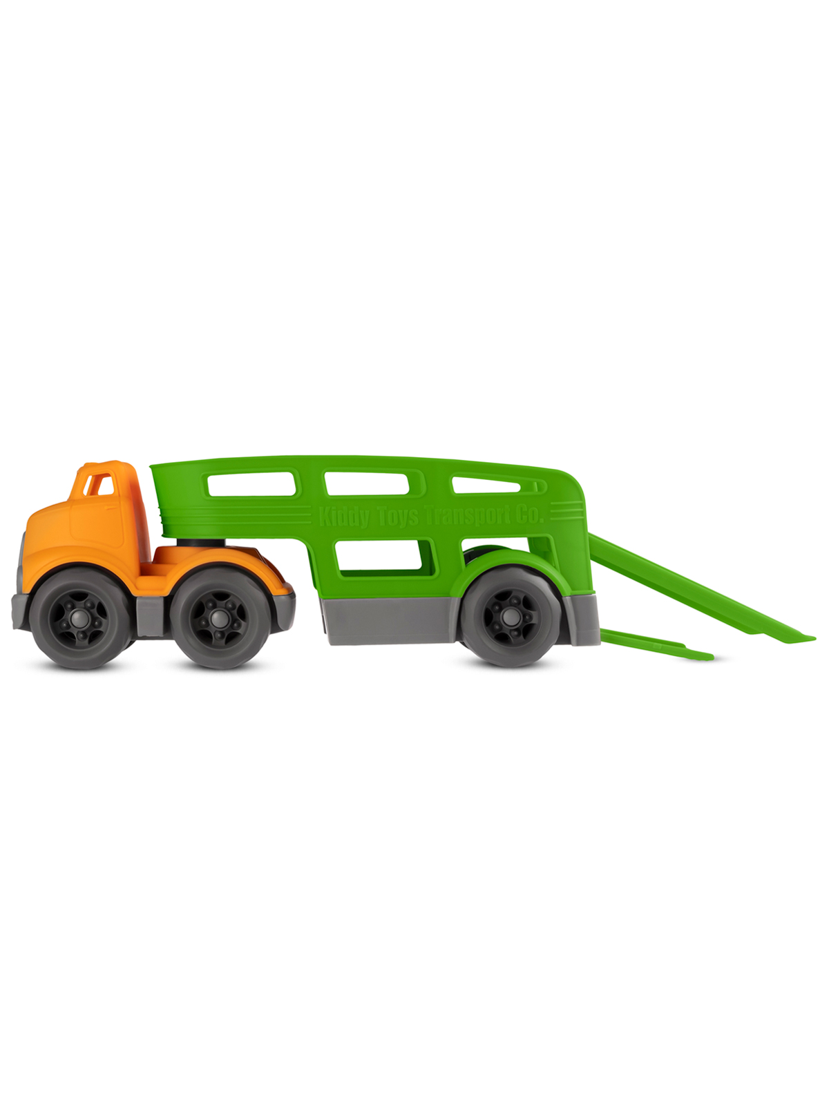 Машинка ДЖАМБО Трейлер оранжево-зеленый в коробке JB5300603 - фото 17