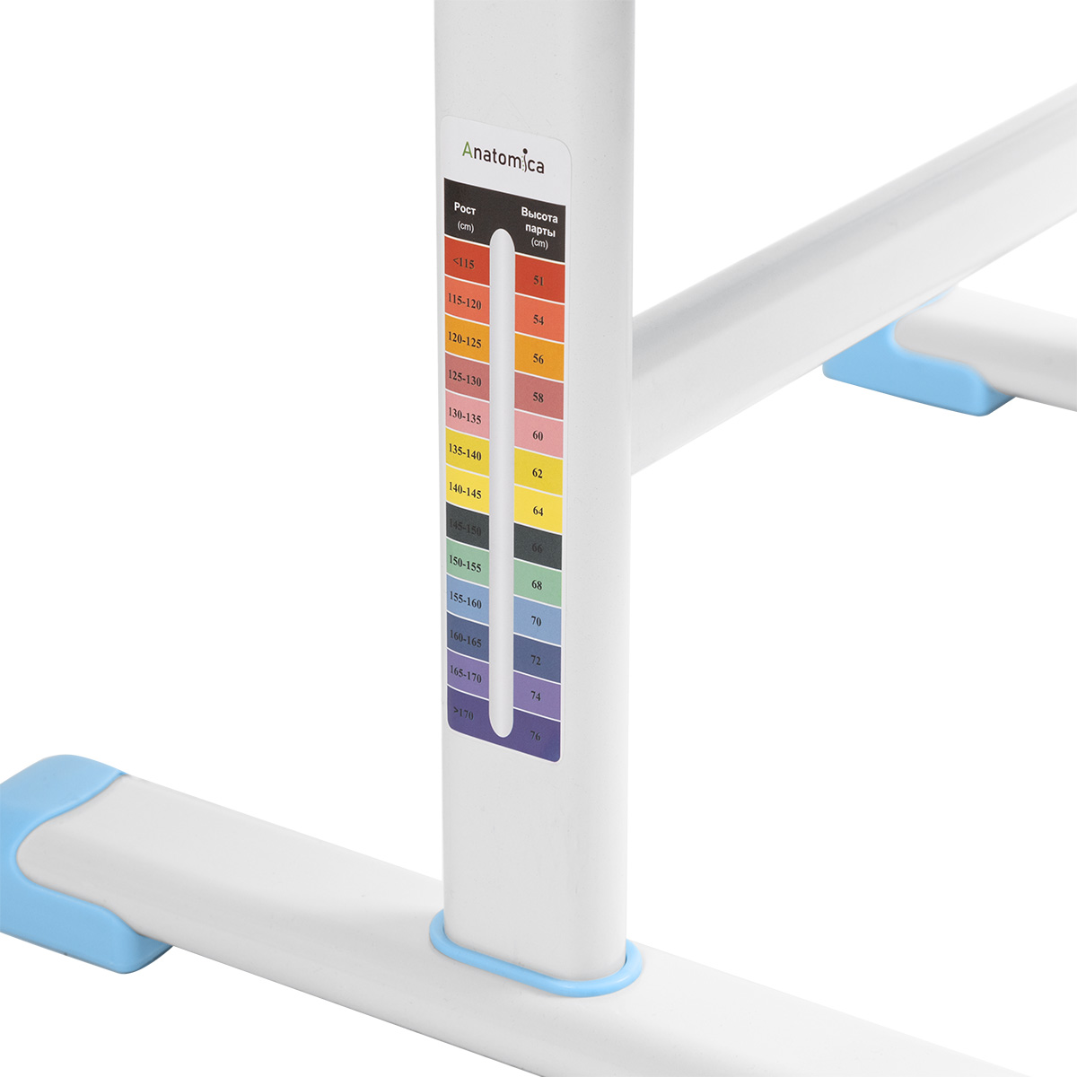 Комплект парта + стул Anatomica Avgusta белый/голубой - фото 17