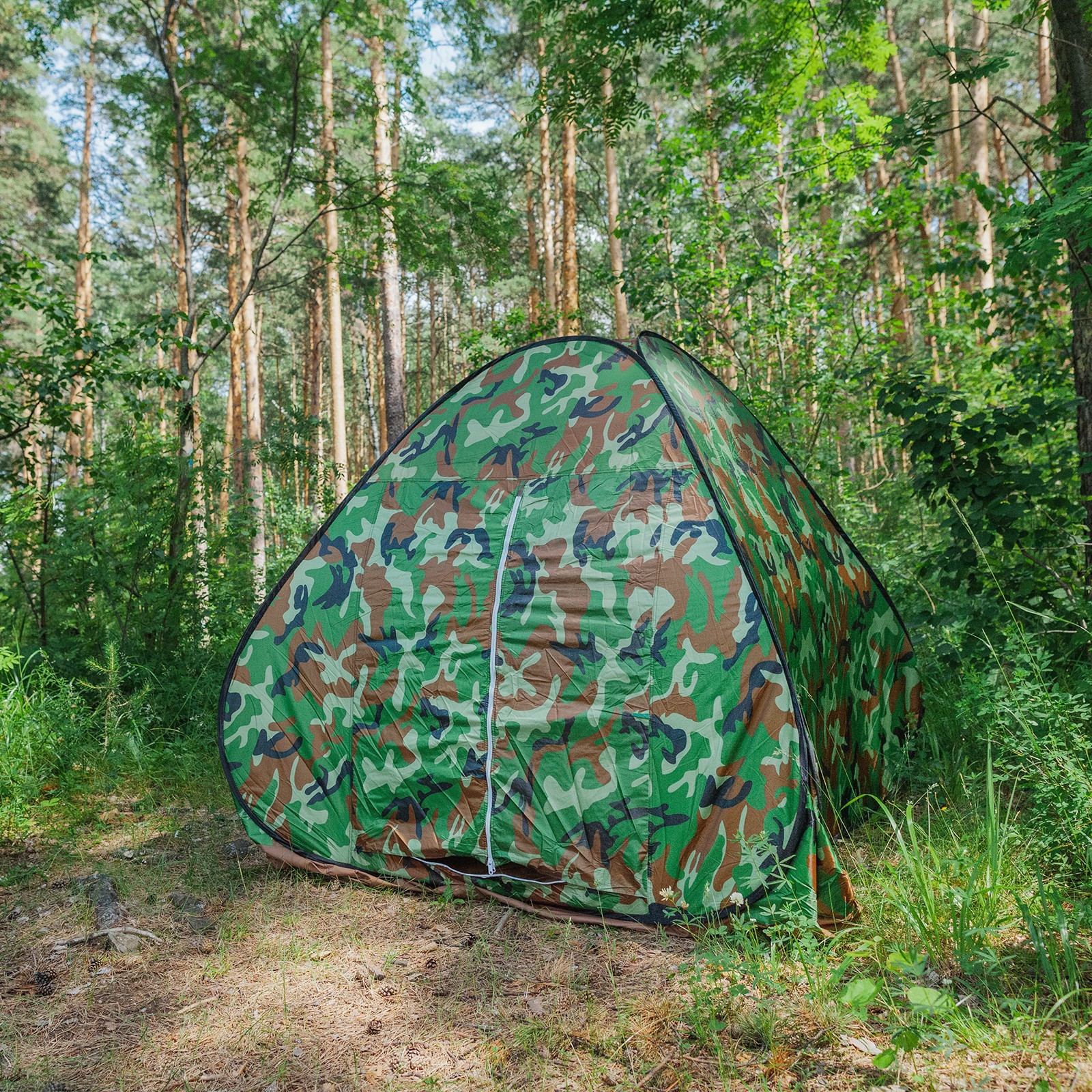 Палатка Maclay самораскрывающаяся 190х190х135 см цвет хаки - фото 9