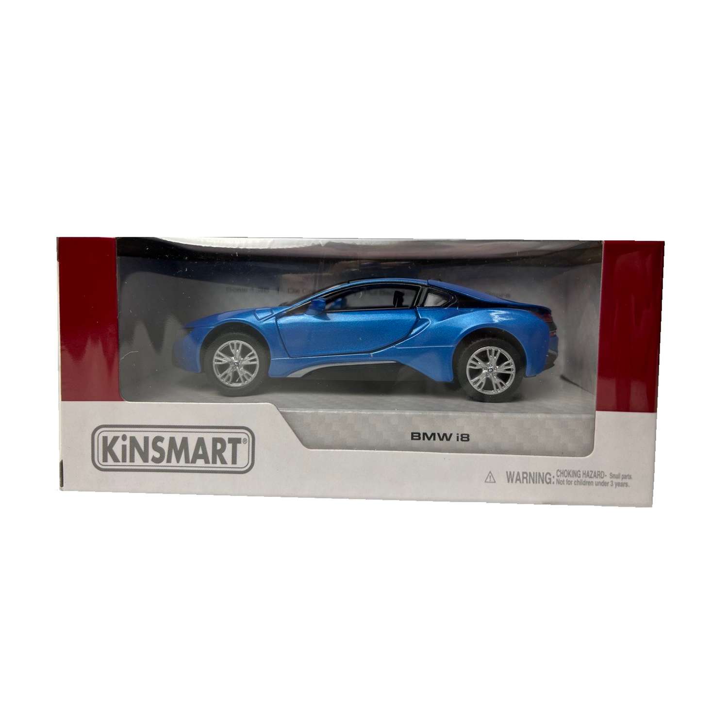 Модель KINSMART БМВ i8 1:36 синяя КТ5379/2 - фото 3