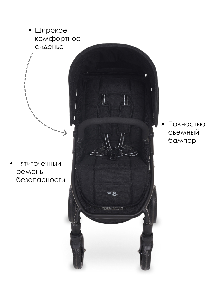 Коляска прогулочная Valco baby Snap 4 / Coal Black - фото 4