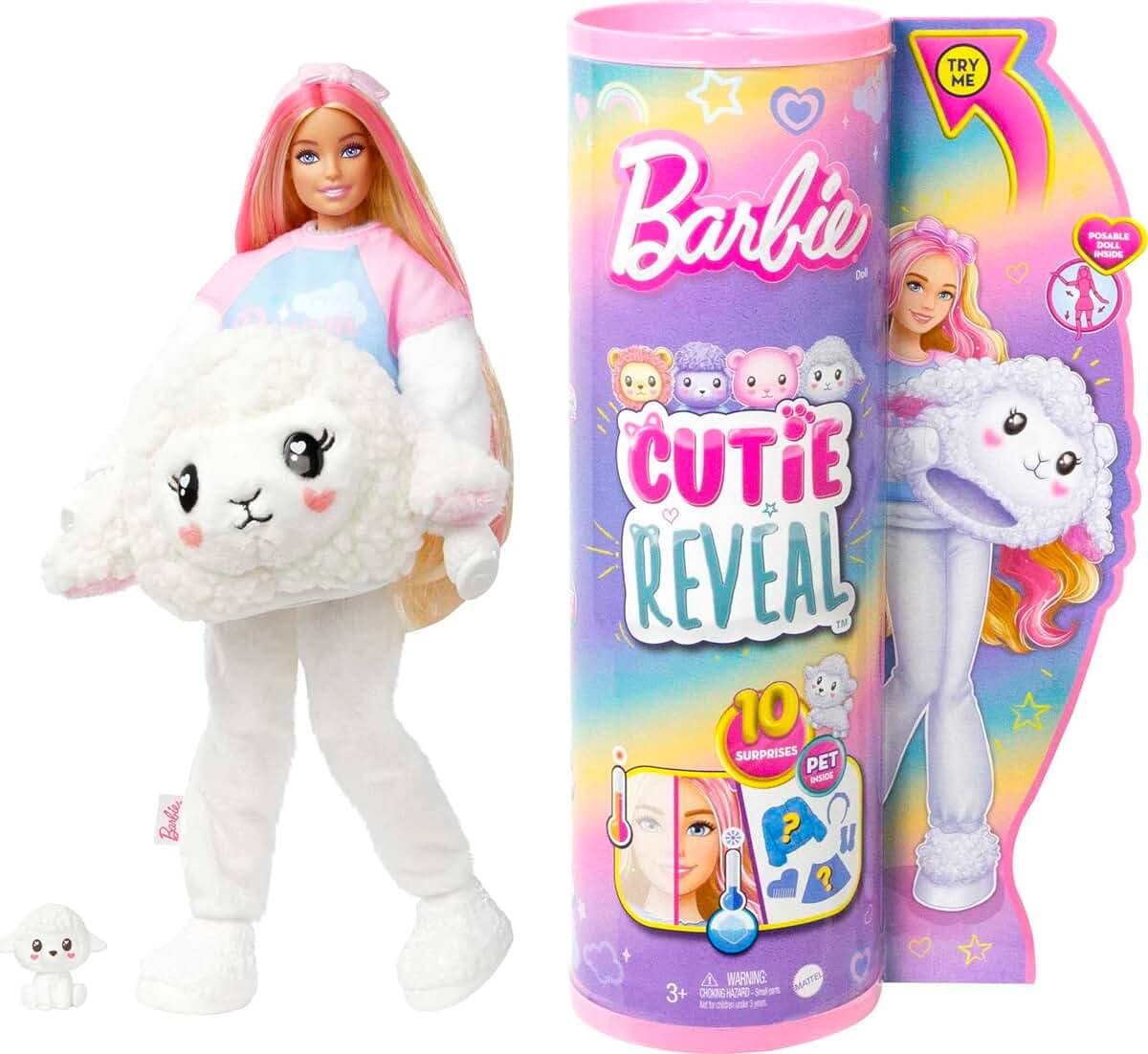 Кукла Barbie Cutie Reveal Милашка-проявляшка Овечка HKR03 купить по цене  3999 ₽ в интернет-магазине Детский мир