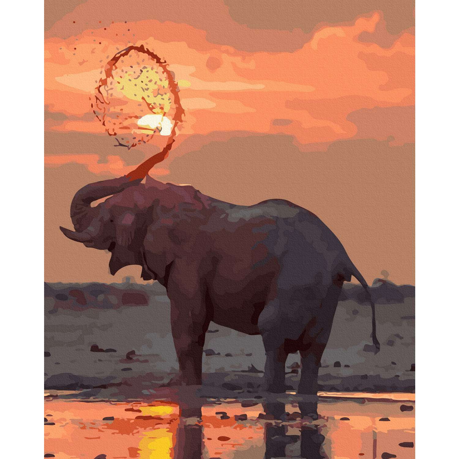 Картина по номерам Molly Африканский слон - фото 1